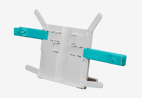 Подставка для книг ДЕВЕНТЕ пластиковая белая с голубым (8063429)