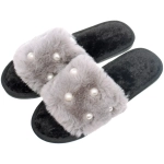 Тапочки женские домашние «DALIA», цвет серый, р-р 36-37