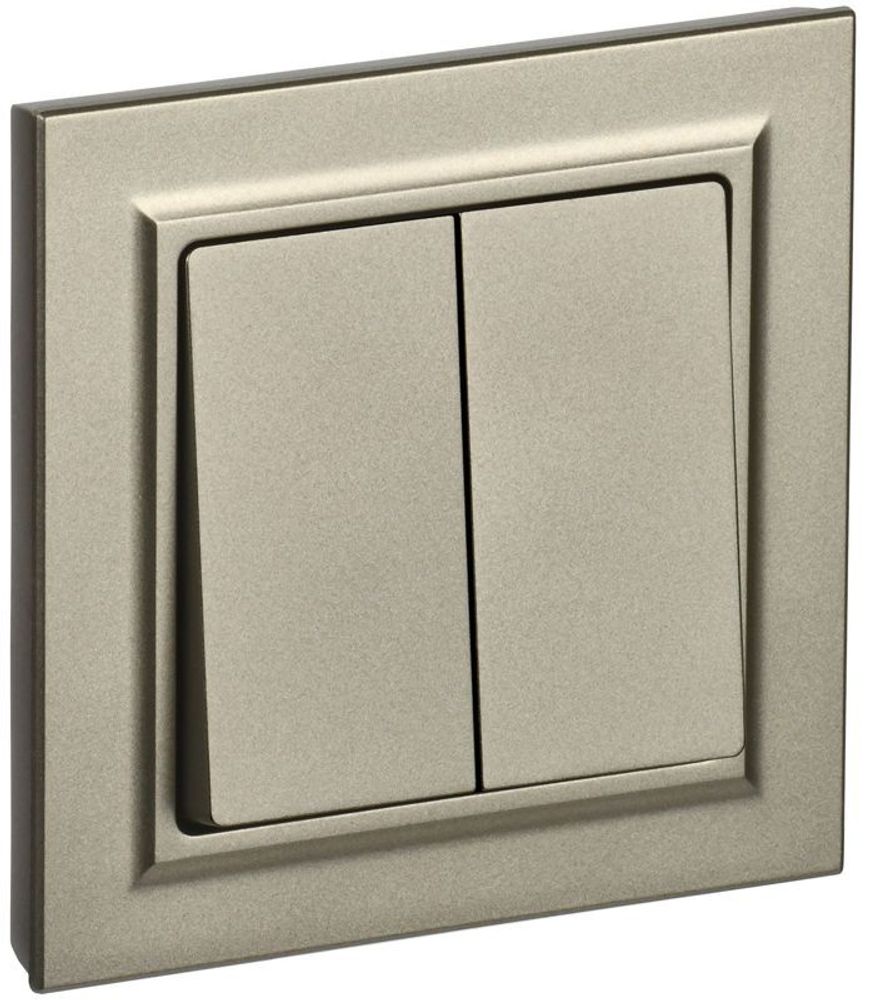 Выключатель 2-кл. СП BRITE ВСР10-2-0-БрШ 10А в сборе шампань IEK BR-V20-0-10-K37-F Выключатель 2-кл. СП BRITE ВСР10-2-0-БрШ 10А в сборе шампань IEK BR-V20-0-10-K37-F