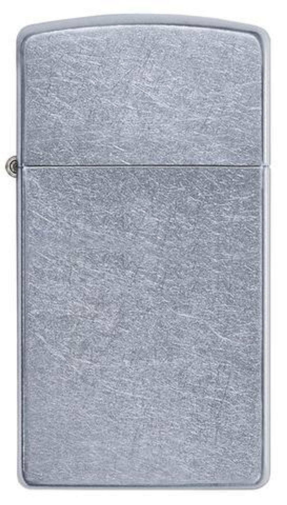 Зажигалка Zippo Slim Street Chrome, латунь/сталь, серебристая, матовая, 29х10x60 мм
