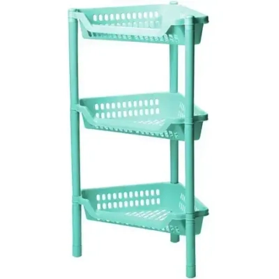 Полка угловая ЕВРО на колесах (3 секции) Фисташковый 0,57,38х0,27м (комплект 6 шт)