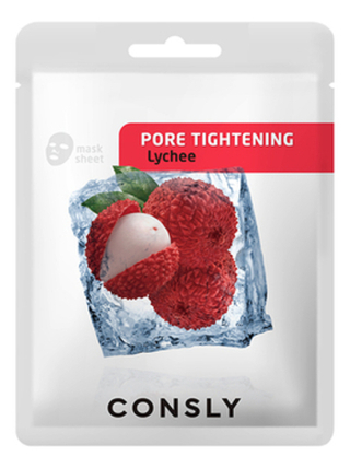 Тканевая маска с экстрактом личи CONSLY Pore Tightening Lychee Mask Pack