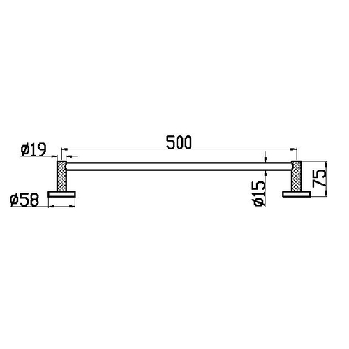 Держатель для полотенца UNO SHINE GUN METAL