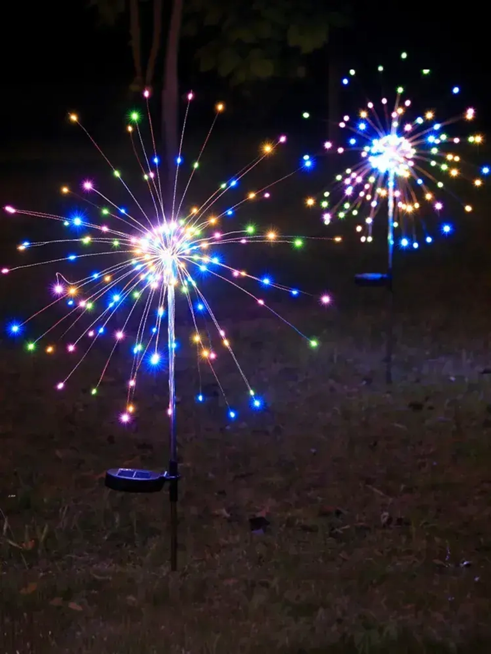 Уличный светильник на солнечной батарее 4 шт "одуванчик", "фейерверк"