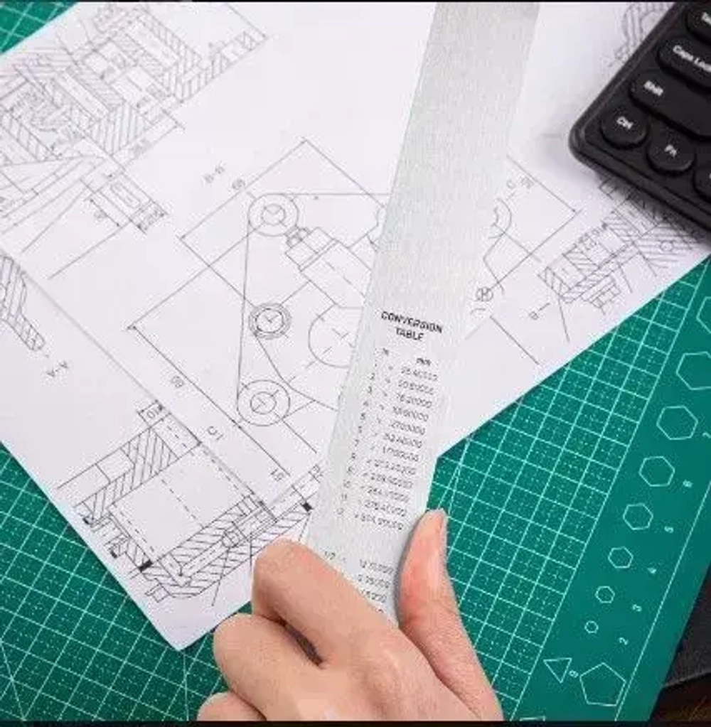 Линейка стальная Deli DL8100Y (1000мм, нержавеющая сталь)