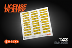 Russian bus and taxi vehicle registration plates 1/43 (3D decal)