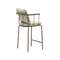 Salguer Барный стул из корда и стали окрашенный в коричневый цвет