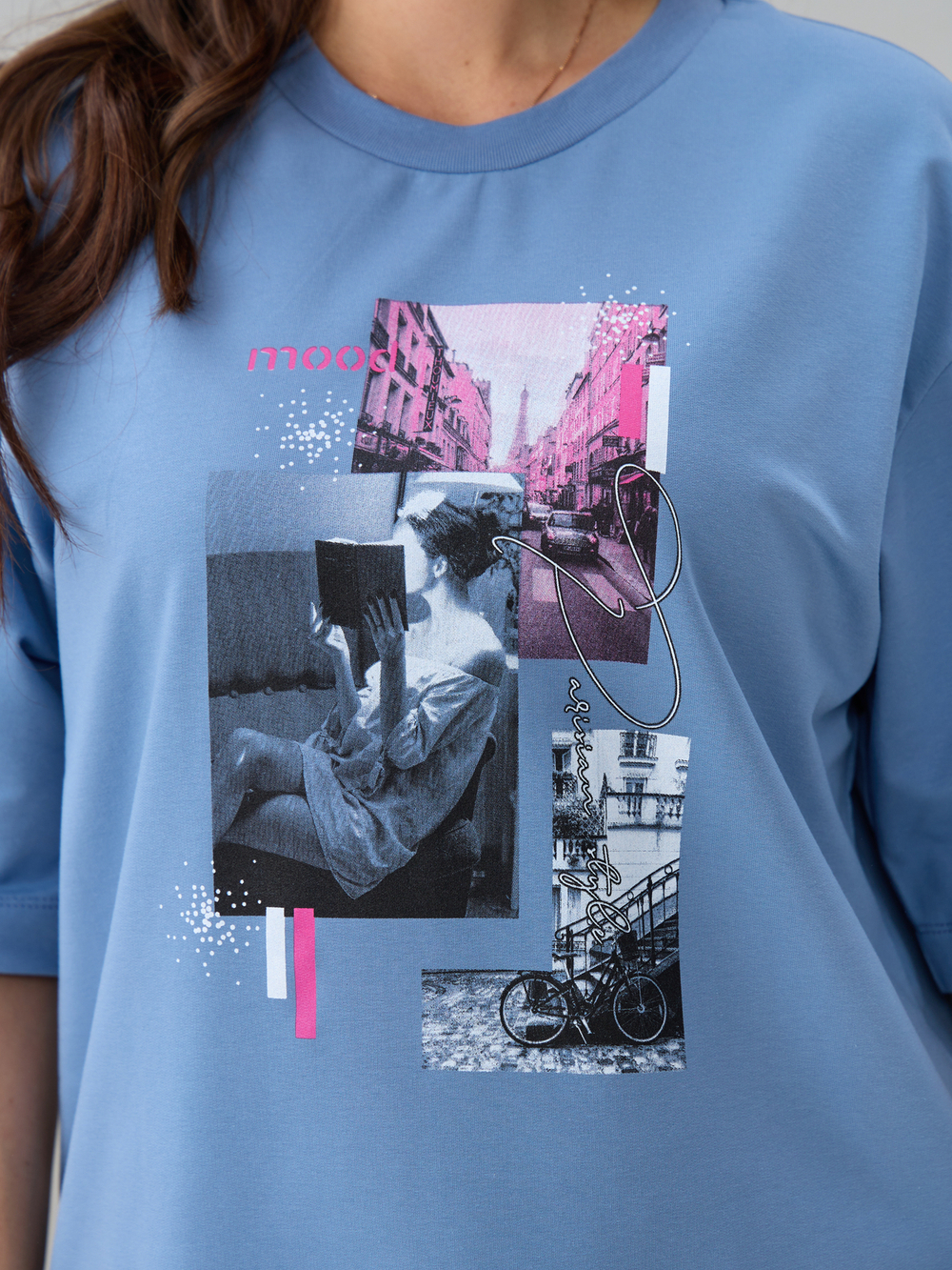 Костюм с шортами КНф-101П/голубой