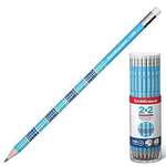 Карандаш ч/г с ластиком 2x2 HB круглый (Erich Krause)