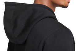 Мужская теннисная кофта Nike Club Full-Zip Fleece - черный/черный/белый