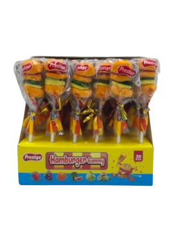 Жевательный мармелад Бургеры на палочке ,30шт по 10гр.
