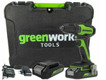 Дрель-шуруповерт аккумуляторная GREENWORKS GD24DD35 24В,35Hm,13мм,без АКБ и ЗУ (3704007)