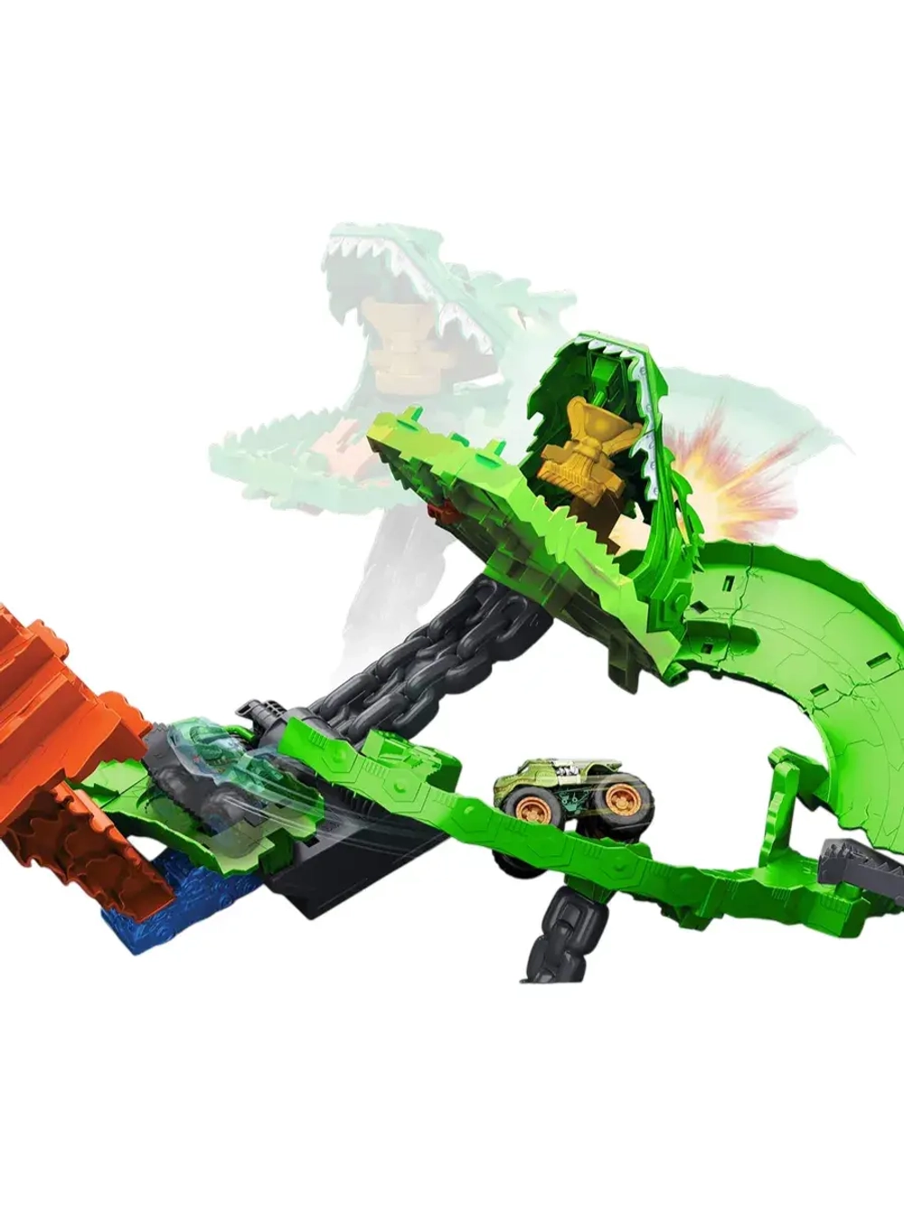Автотрек Хот Вилс Монстр Трак Dragon Destruction JFR06