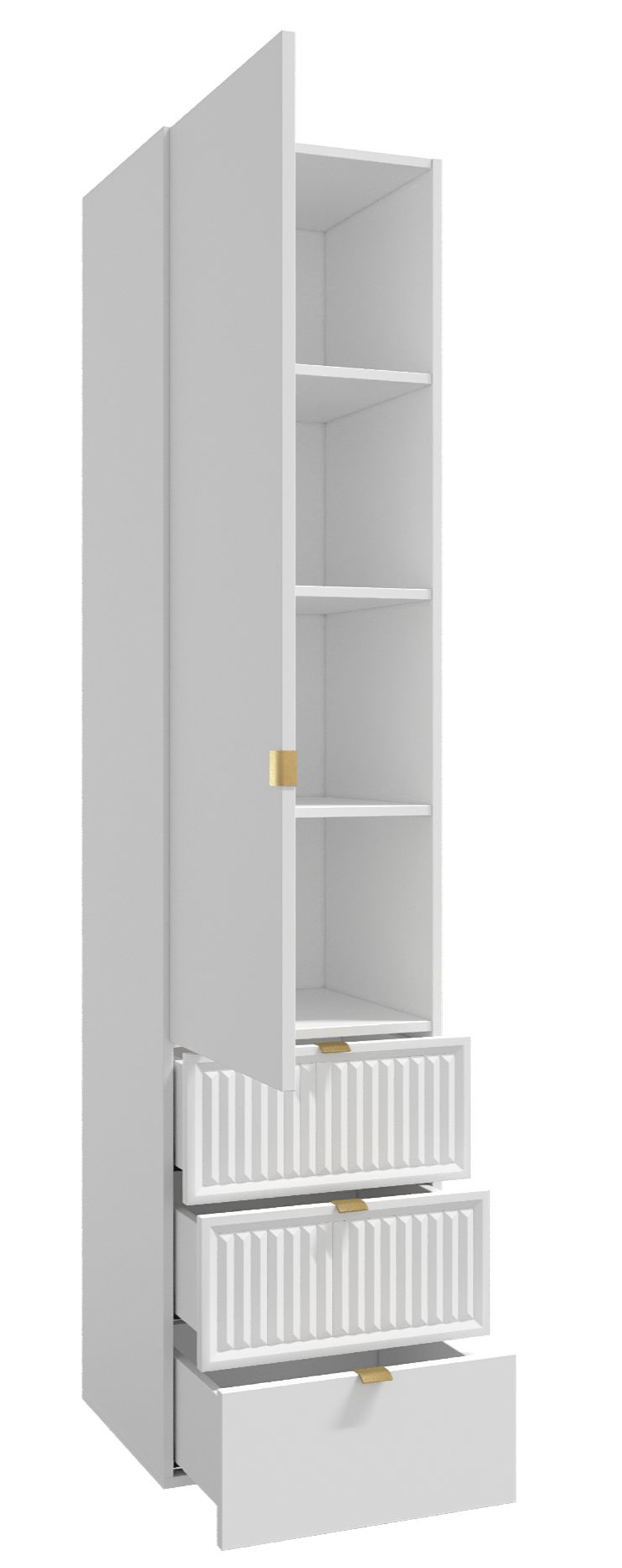 Шкаф для одежды, шкаф белый, Окленд 79-653