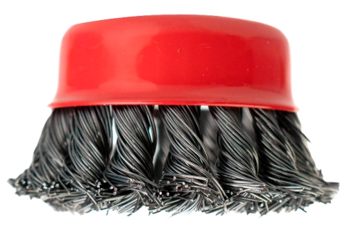 Щетка по металлу для УШМ 65 мм М14 крученая (чашка)