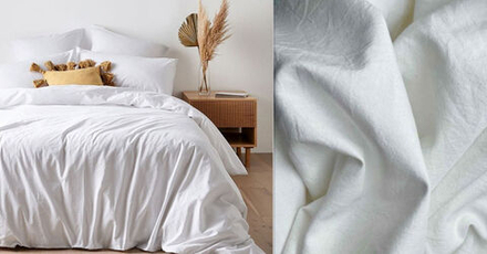 КПБ Дуэт с простыней на рез. 160х200 ВАРЕНЫЙ ХЛОПОК "Белый"