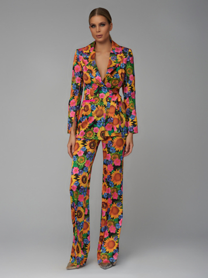 Пижамный костюм c подсолнухами