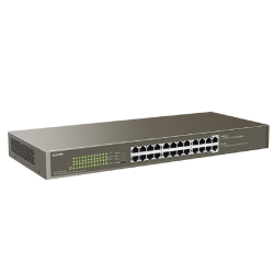 Коммутатор TENDA TEG1124P-24-250W Коммутатор в стойку 24-Ports 10 / 100 / 1000 Base-T 24-Ports PoE(PoE бюджет 225W)