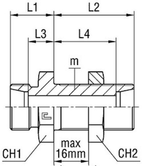 Соединение PD DL06 12х1.5 (корпус)