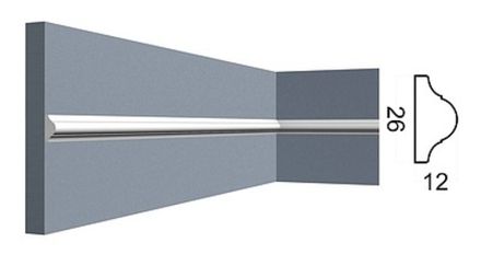 Молдинг Контур под покраску, 26x12 мм