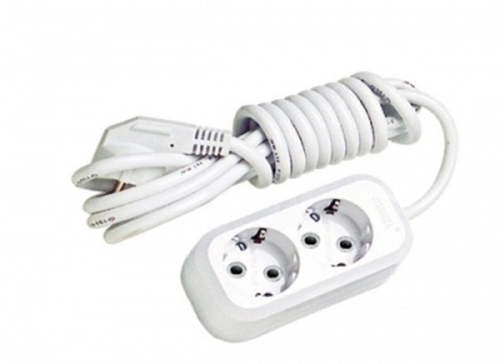 Удлинитель 2 гнезда с/з 10м (25шт/кор)