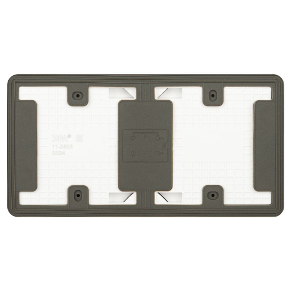 Розетка ЭРА Эксперт 11-2503-01 2х2P+E гориз. IP55, 16A-250В, ОУ, белый