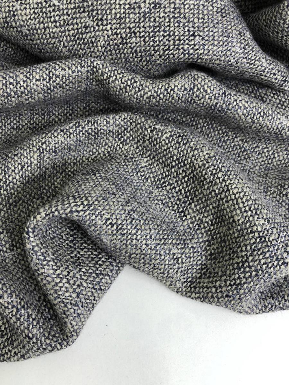 Костюмная лен рогожка,  серо-бежевый, меланж NB#142