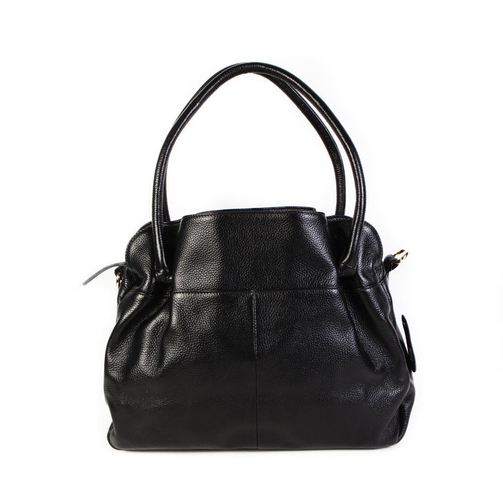 Сумочка женская средняя кожаная 33х26,5х14 см Doublecity 6421 Black