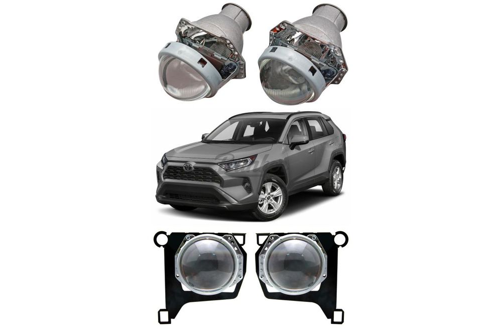Готовый комплект для замены штатных линз Toyota RAV4 V XA50 2018-2021, LED