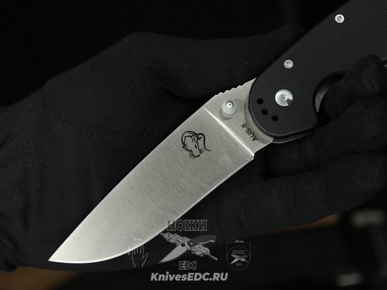 Складной нож Steelclaw Крыса черная c клинком из стали AUS-8, рукоять G10