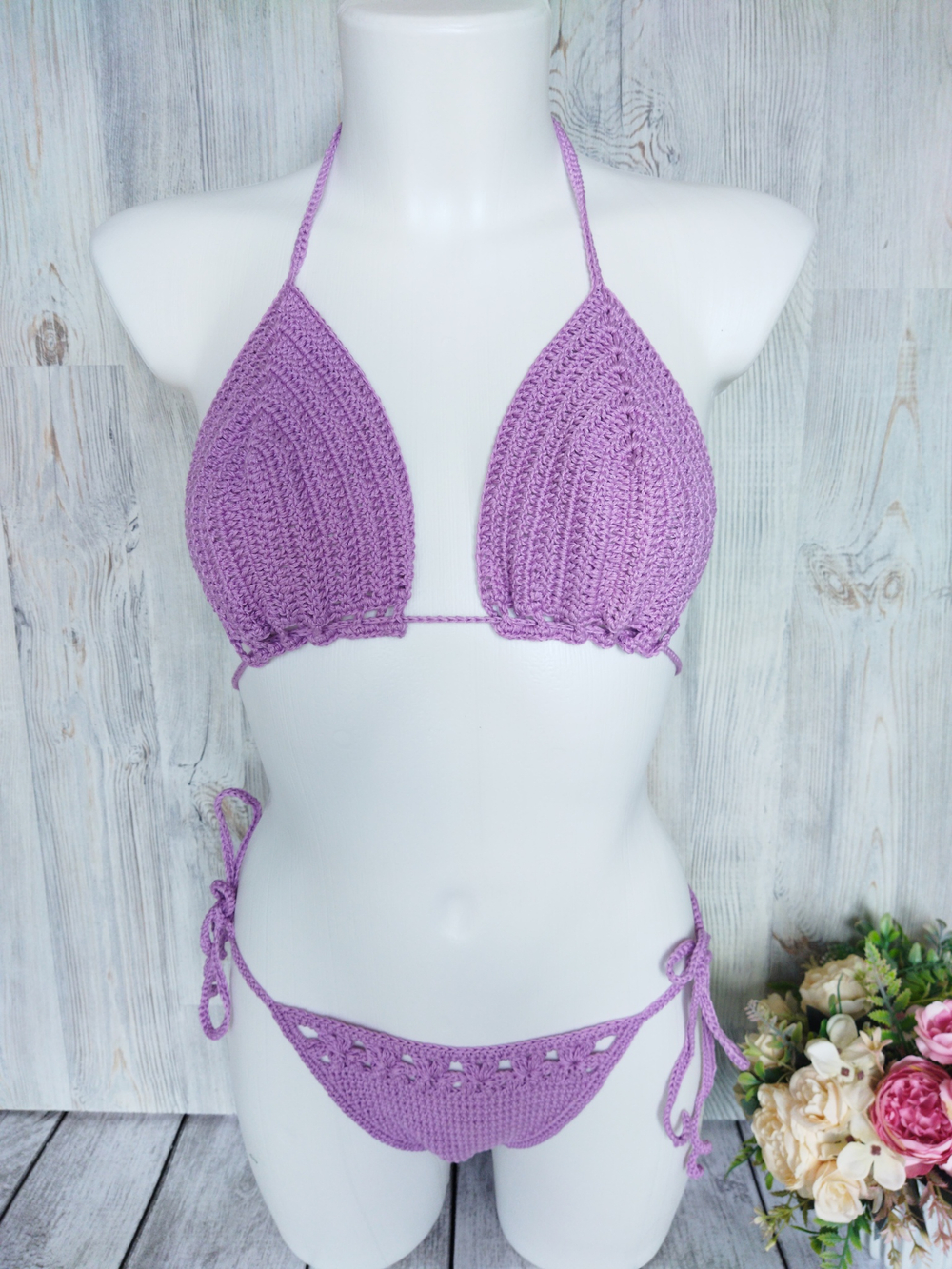 Купальник вязаный