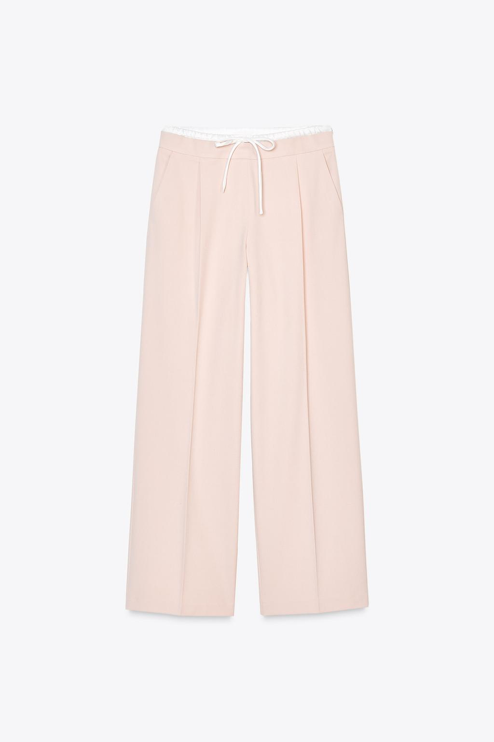 Брюки wide leg с двойным поясом