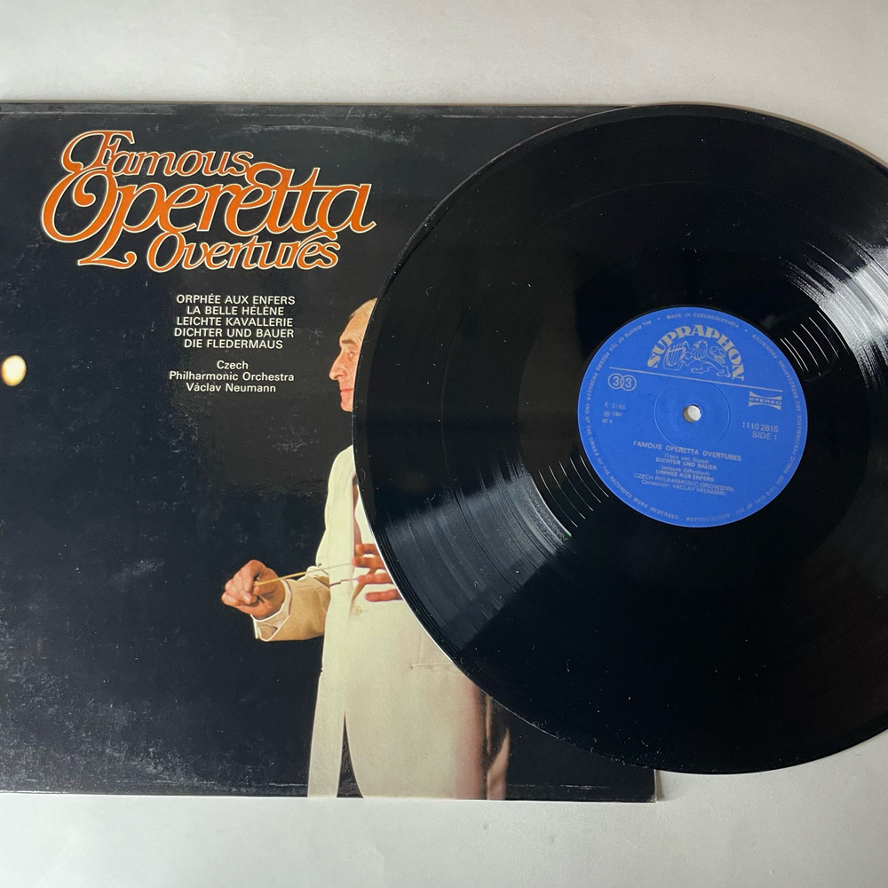 Винтажная виниловая пластинка LP Вацлав Нойман, Vaclav Neumann, Famous Operetta Overtures Знаменитые Увертюры К Оперетте (Чехословакия 1981)