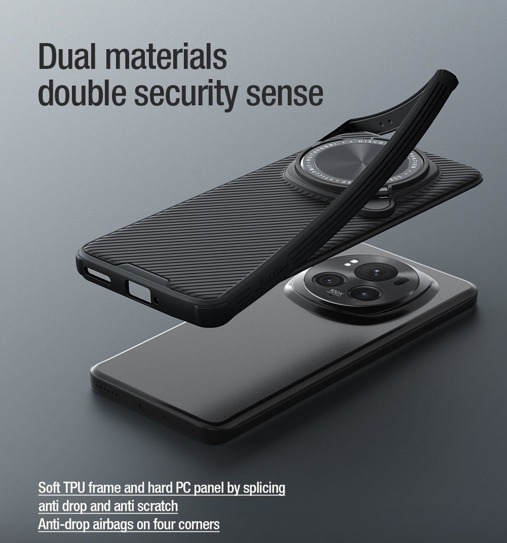Чехол от Nillkin с металлической откидной крышкой для камеры на смартфон Huawei Honor Magic 6 Pro, серия CamShield Prop Case