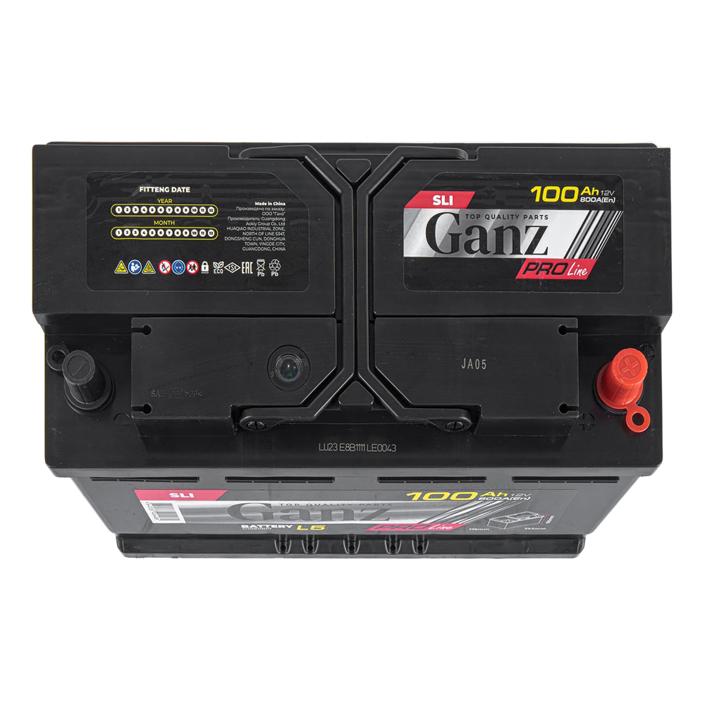 Аккумулятор GANZ PRO-Line DIN 100 А/ч обратный R+ 353x175x190 L5 EN 800 А