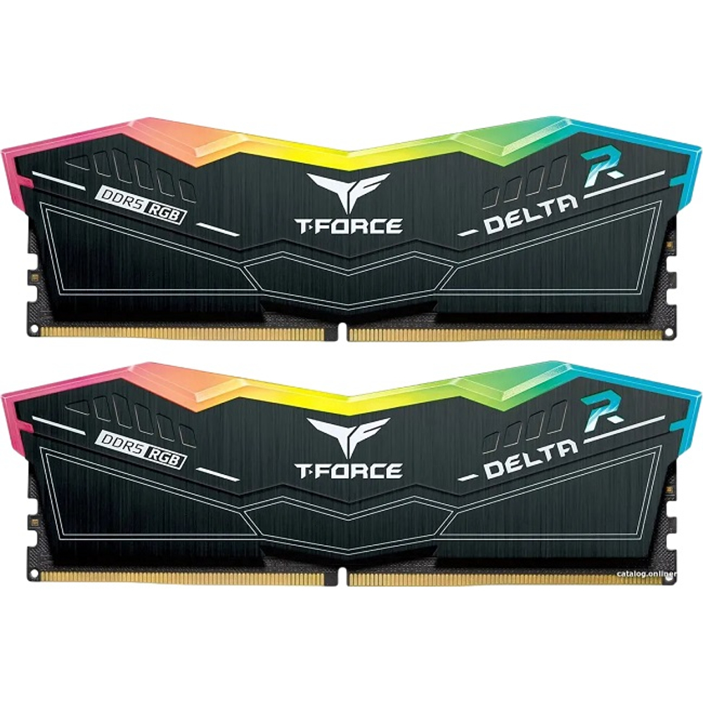 Модуль памяти DIMM DDR5 64Gb, 6400Mhz, 2x32GB, Team Group T-FORCE DELTA RGB (FF3D564G6400HC40BDC01)