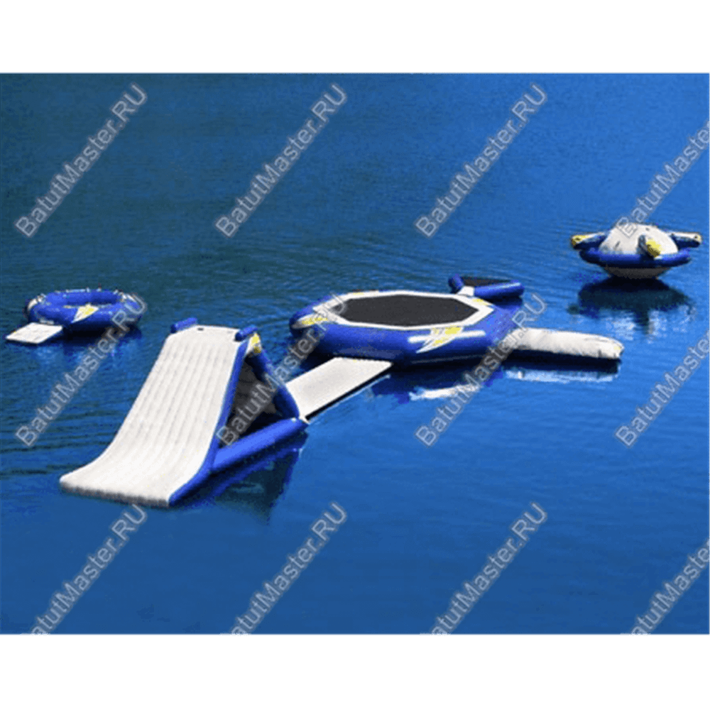 Надувной аквапарк на воде «Тихая Гавань» 15×7×3 м