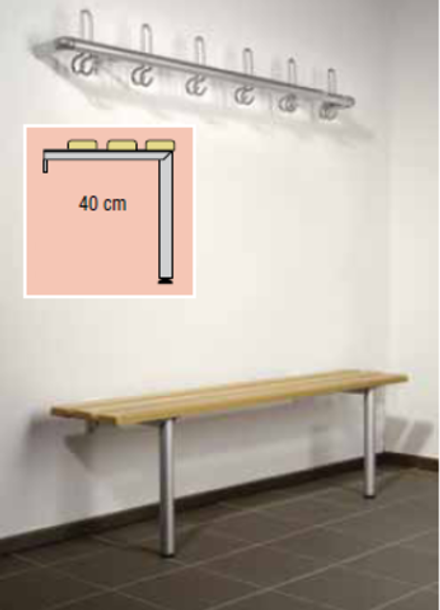 Лавочка стационарная с вешалкой