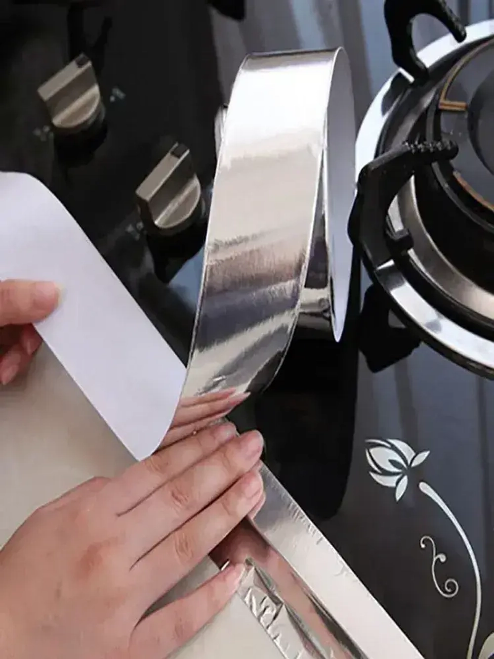 Алюминиевый скотч фольгированный, термостойкий 48мм*25м