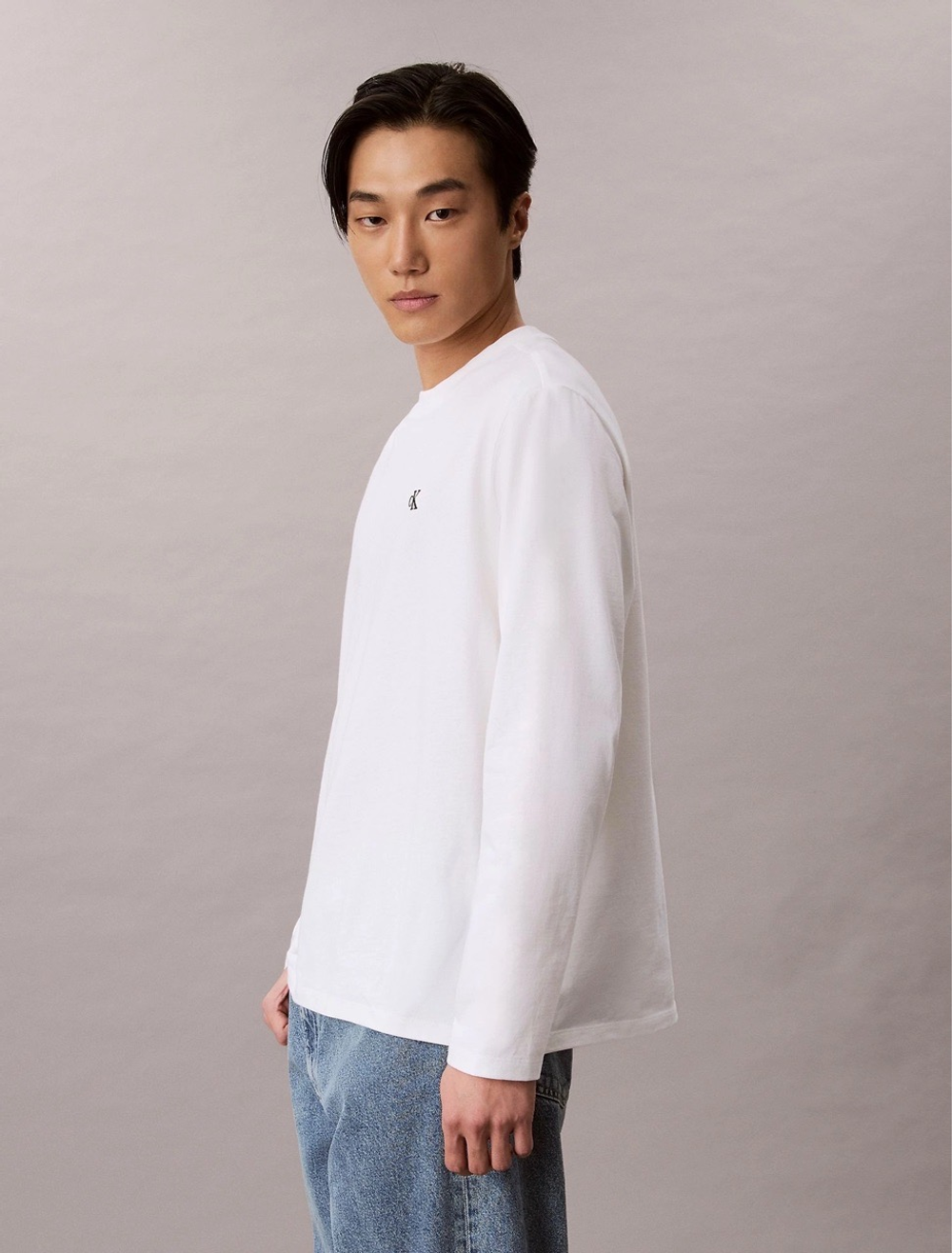 Лонгслив Calvin Klein Monogram Relaxed Bright White