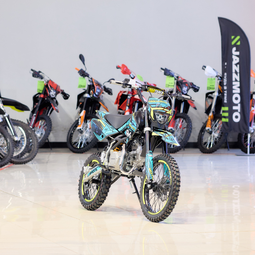 Питбайк Regulmoto SEVEN 125E 17/14 сине-желтый