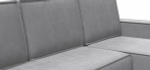 Угловой диван Норд Велюр Монолит сталь