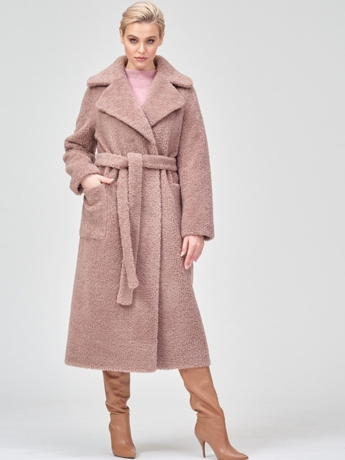 Пальто из шерсти шуба чебурашка тедди, SilverFox (арт. S978rm013bz)