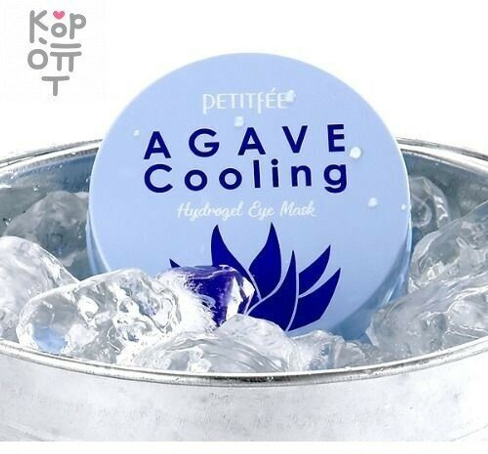 Petitfee охлаждающие гидрогелевые патчи с экстрактом агавы Agave cooling hydrogel eye mask, 60 шт.