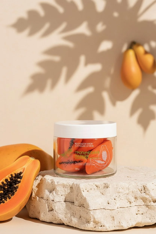 Boutique de savon Порционный скраб для тела "Тропическая папайя"