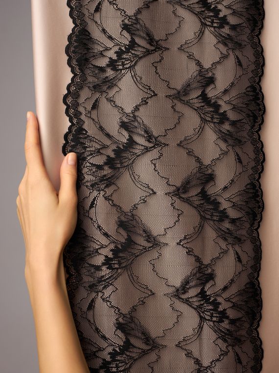 03-293 ОПТ Кружево эластичное 22 см, черный 170