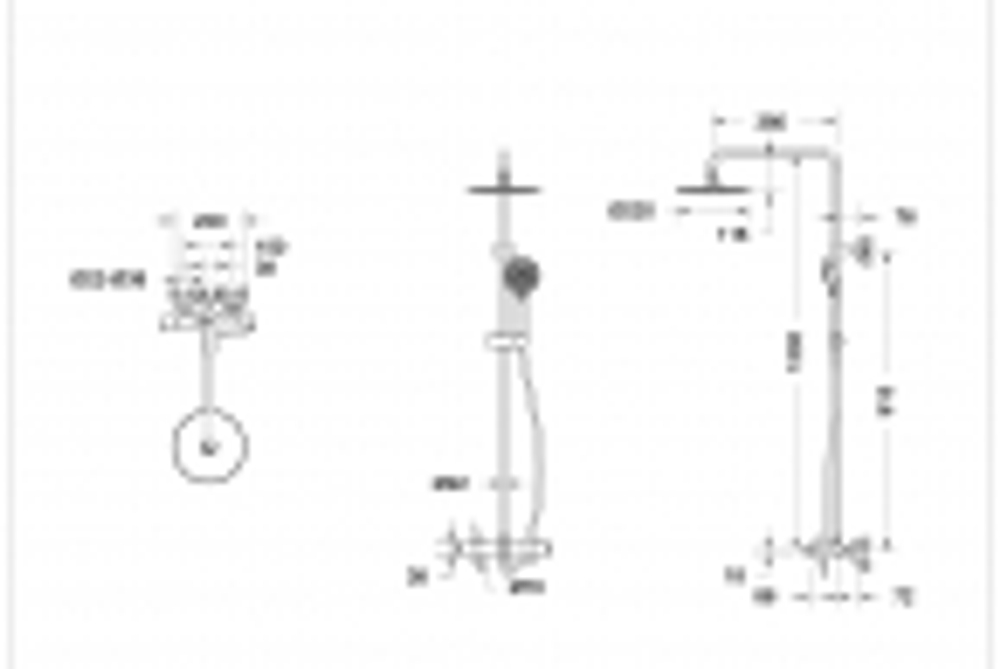 ДУШЕВАЯ КОЛОННА С ТЕРМОСТАТИЧЕСКИМ СМЕСИТЕЛЕМ И ВЕРХНИМ ДУШЕМ  F639114C-A2-RUS