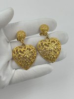 Клипсы с подвесками в виде сердец