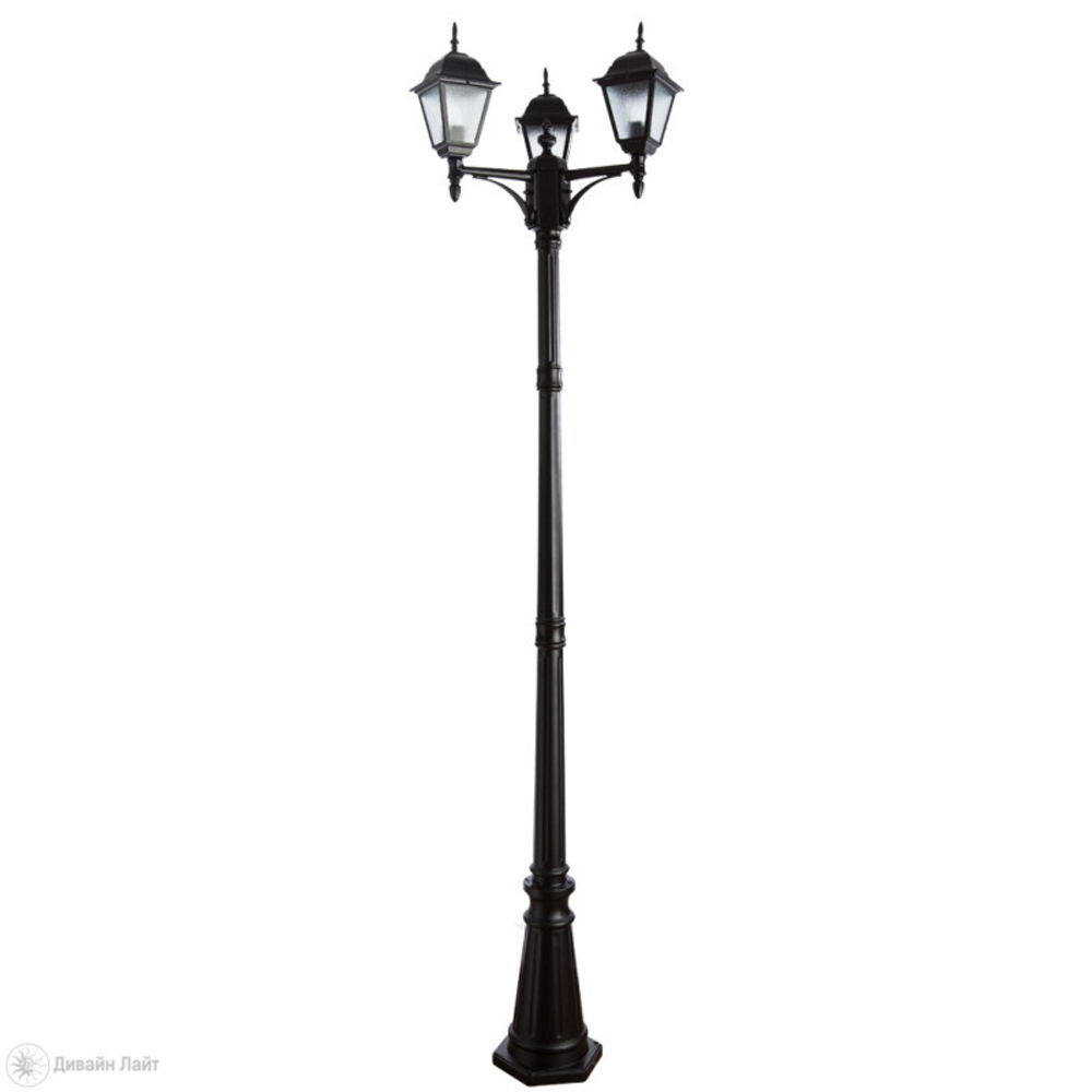 Уличный наземный высокий светильник Arte Lamp A1017PA-3BK