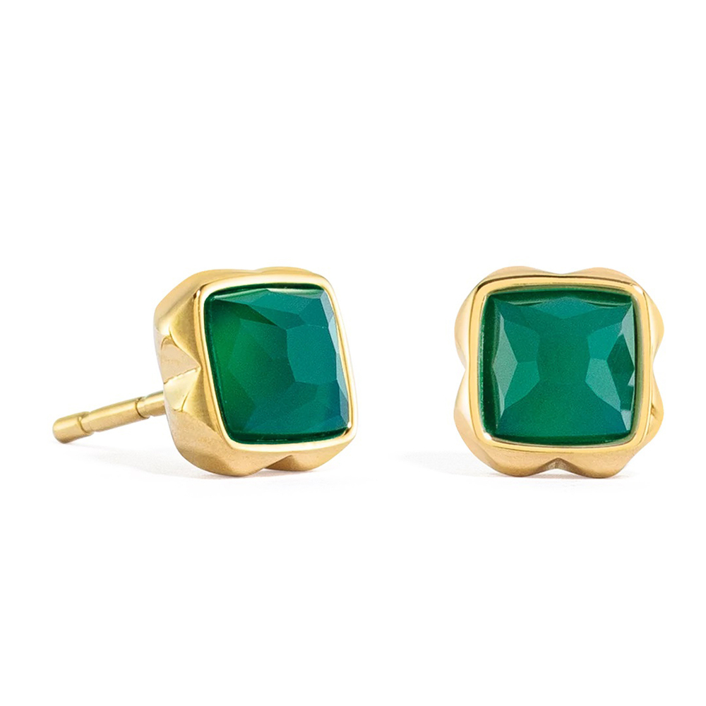 Серьги Coeur de Lion Green agate (May) 1301/21-0500